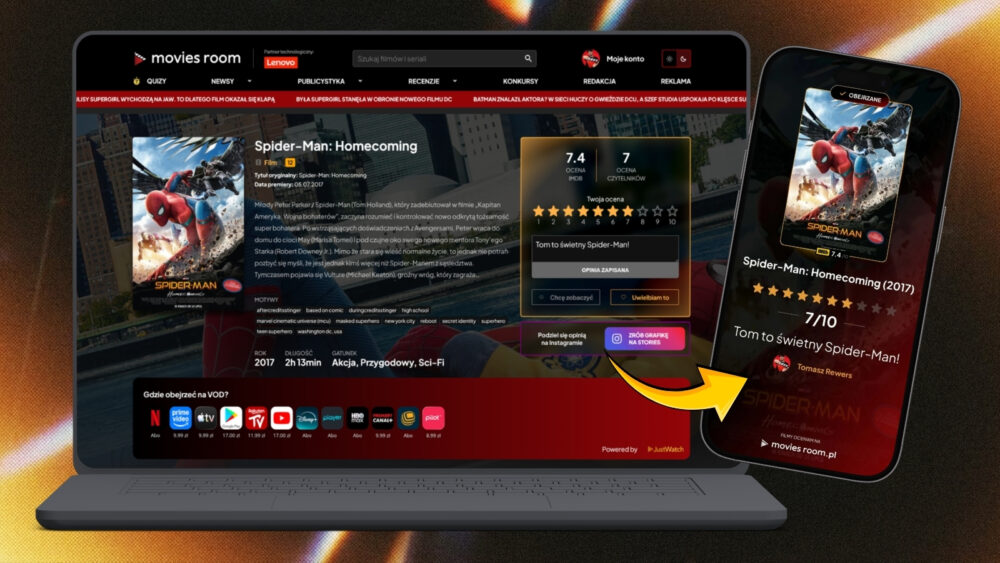 Movies Room w nowej odsłonie! Baza filmów, ocenianie i Liga Znawców Kina